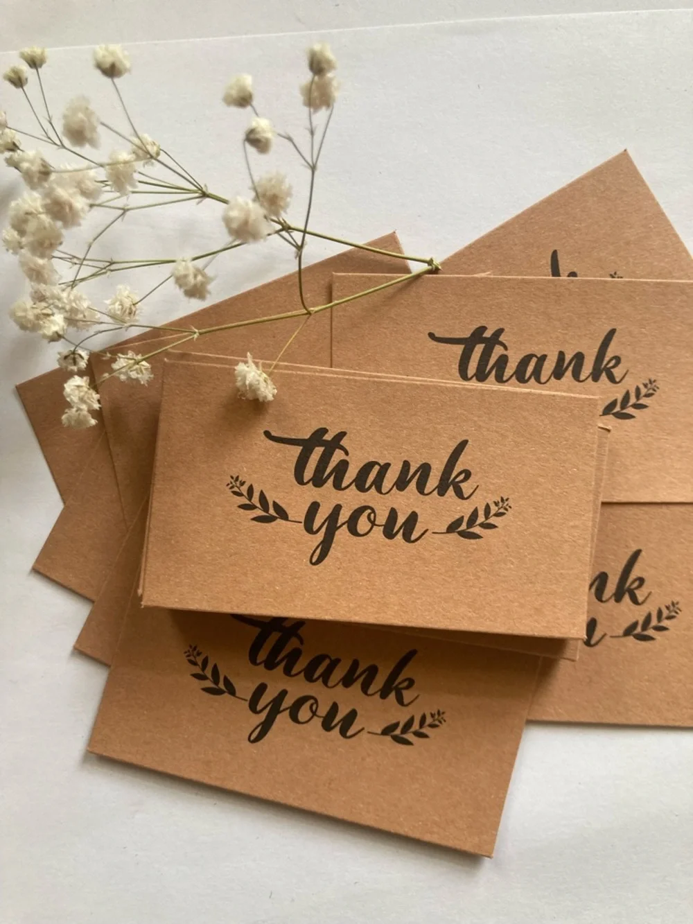 30pcs Kraft 'Thank You' Cards